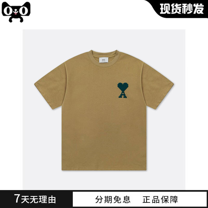 [Authentic in Stock] Ami Year of the Horse Limited Edition New Heart Embroidery Short Sleeve Unisex Loose Fit Crew Neck T-Shirt