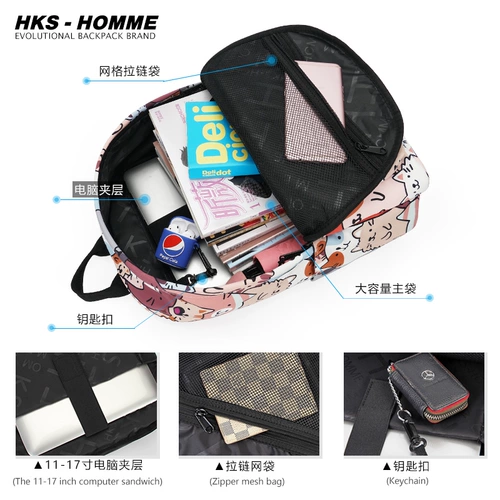 Мультяшный ранец, рюкзак, сумка через плечо, сумка для путешествий, подходит для студента, для средней школы