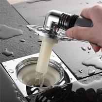 Submarine washing machine floor drain cover sewer pipe special connector deodorant round two-in-one water leakage prevention three-way dual-purpose