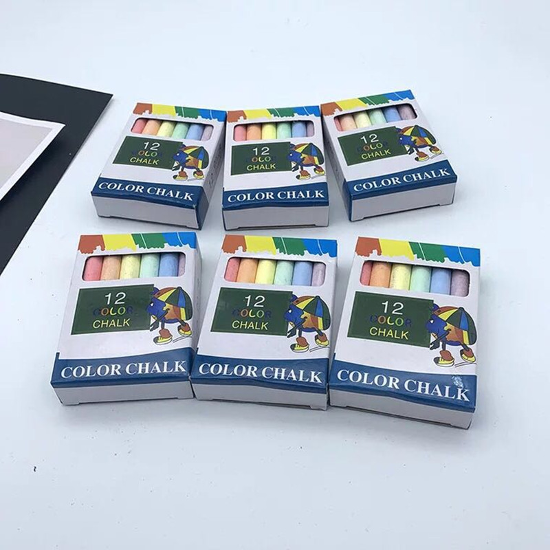Color chalk 12pcs green board blackboard chalk Children's color pen