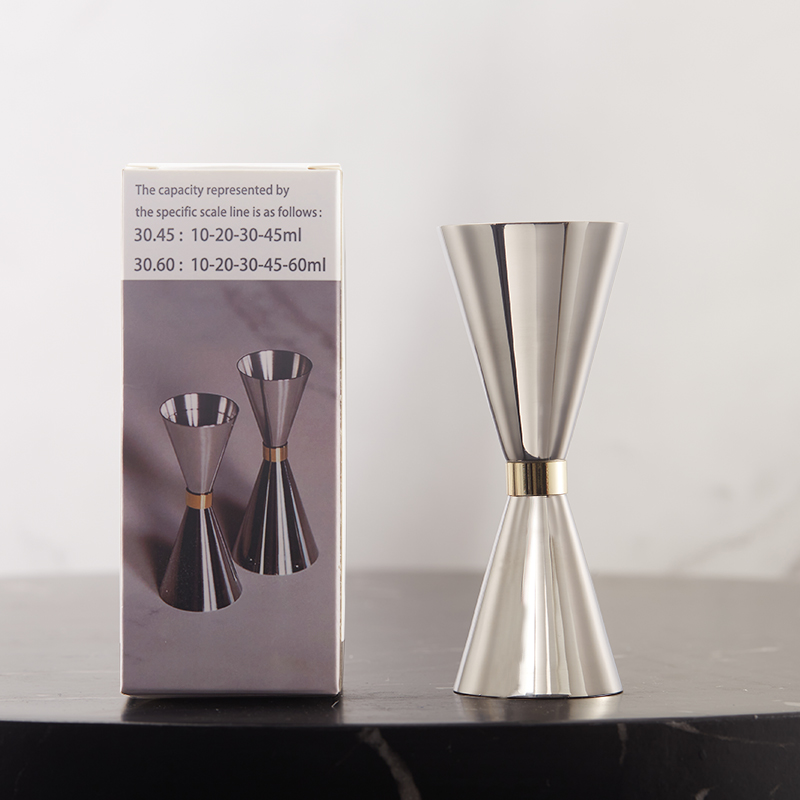 Gold wine set Mr Slim Japanese gold ring bartender wine measurer ounce cup stainless steel measuring cup gold ring ouncer