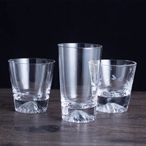 Japan Fuji Mountain Glass Cup Jiangniti Home Creative Heat Snow Mountain Cup Crystal Cherry Blossom Whisky Wine Glass