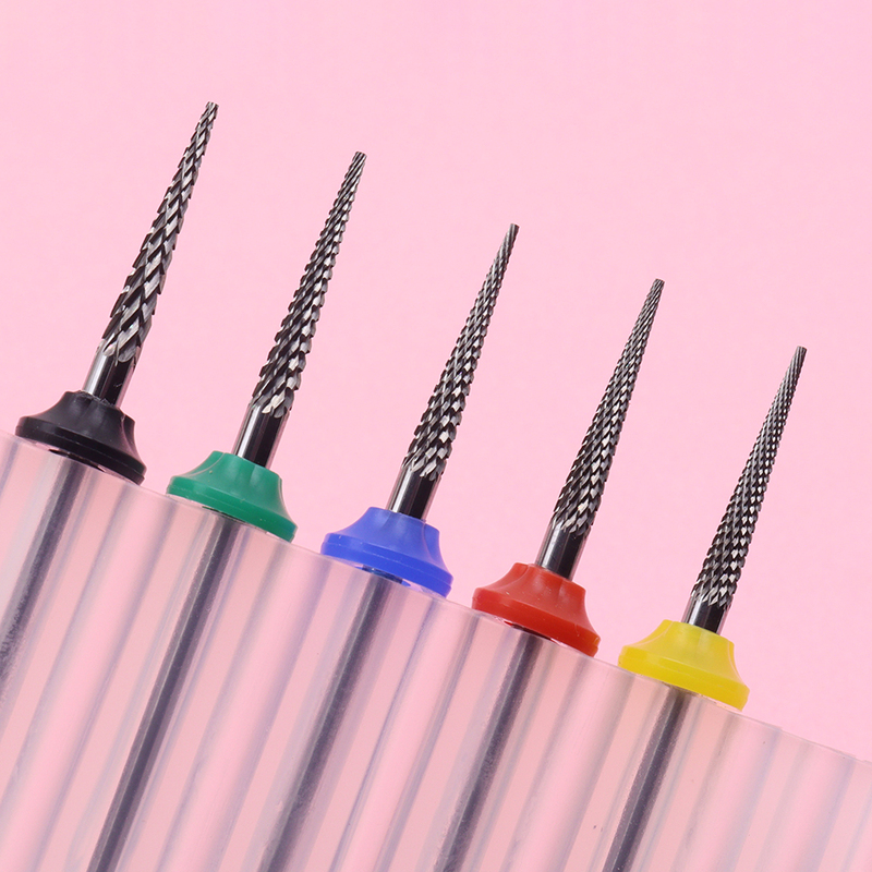 Needle-Shaped Tungsten Steel Nail Polishing Head for Nail Drill Machine, Specialized Nail Polishing Head for Removing Drill Bits and Polishing Cuticles