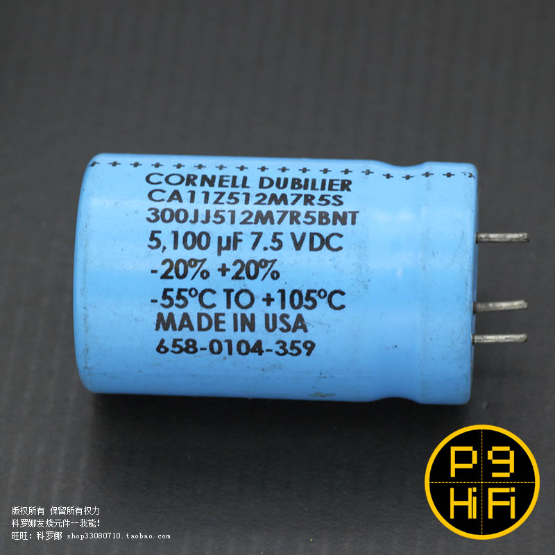 Koch 1200uF 75V 3300uF 40V 5100uF 7.5V US CDE high current filter capacitor