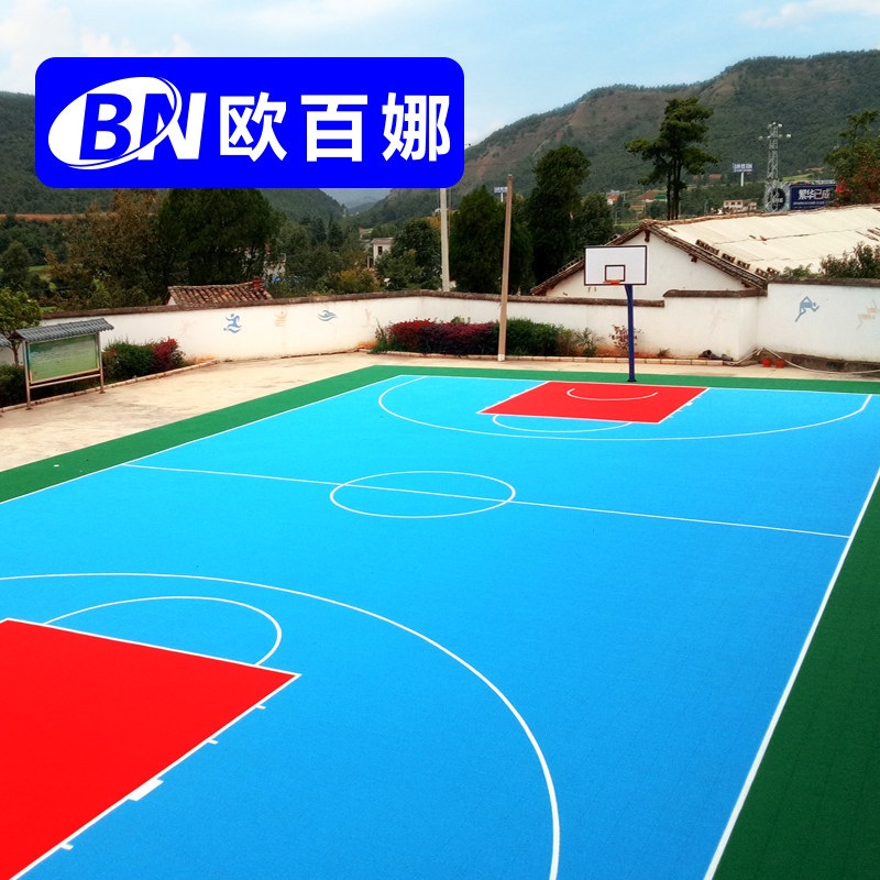 O 100 Na China Knot PLUS Suspended Assembly Floor Outdoor Badminton Basketball Court Professional Non-slip Suspended Ground Mat