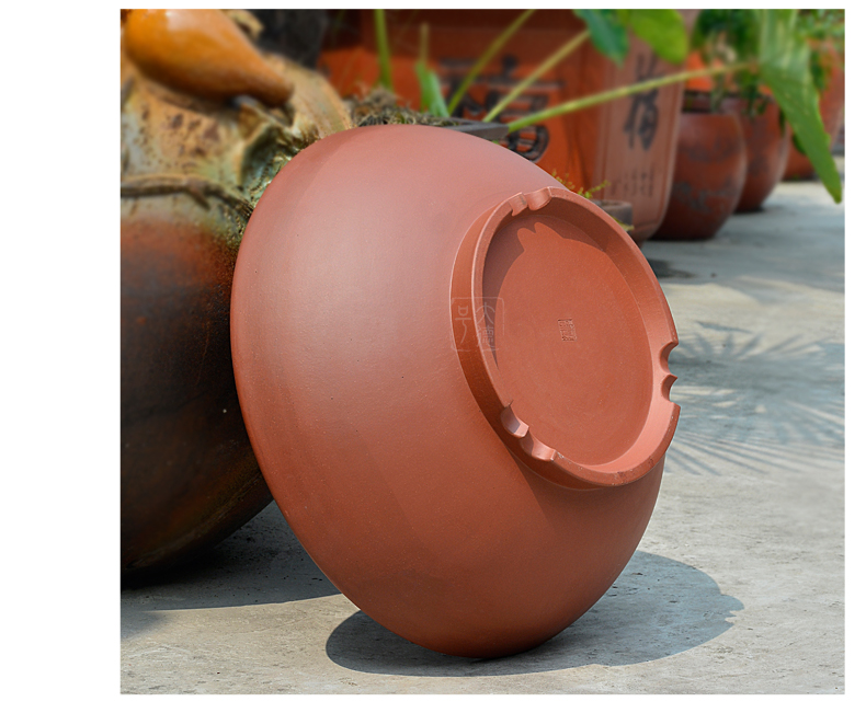 Greatness, yixing purple sand flowerpot high - quality goods straight expressions using basin of great circle tank undressed ore purple clay cement