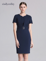 Senior Womens Dress New Professional Dress Dress Woman Summer Temperament Style Skirt Front Desk Reception Beauty Salon Workwear