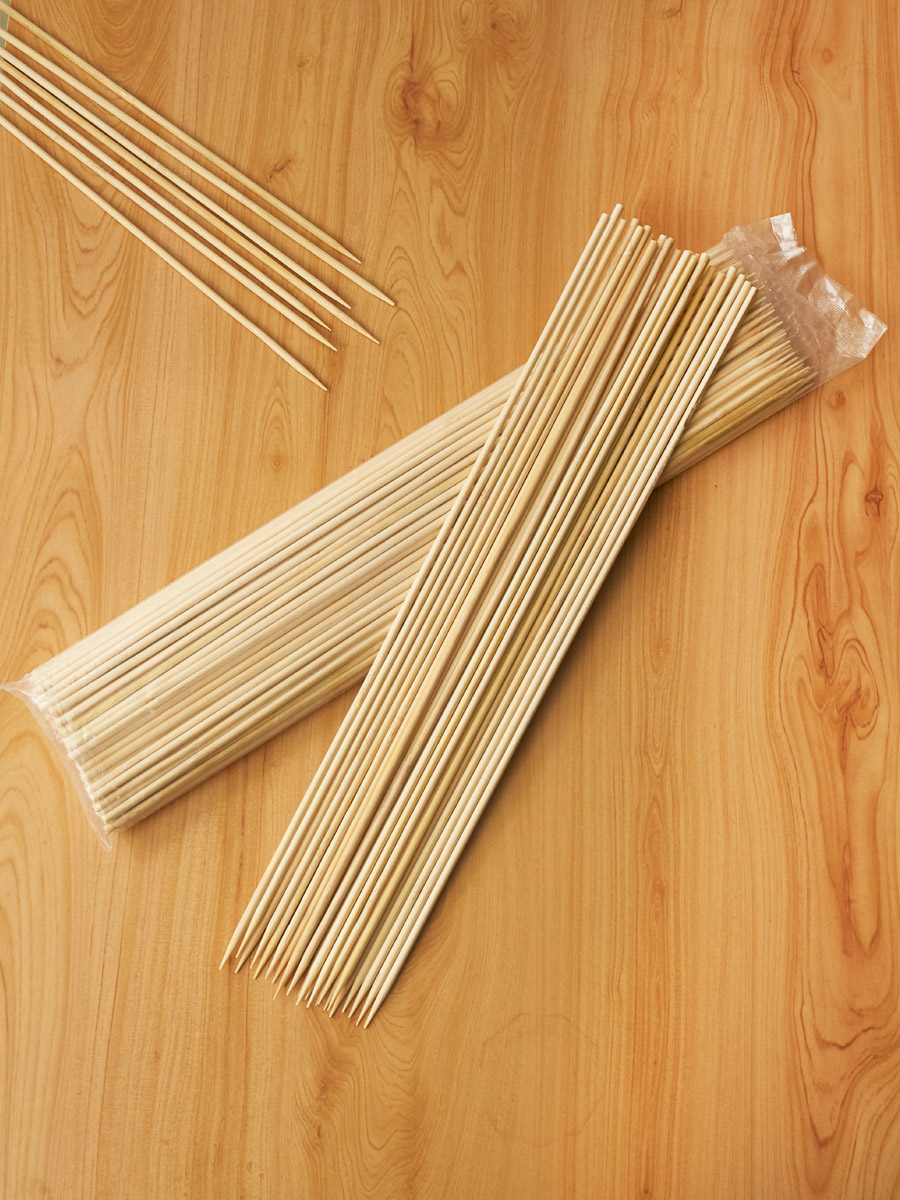 Bamboo sticks 40cm*4mm pointed Shish kebab sugar gourd potato tower spin disposable barbecue bamboo sticks 200