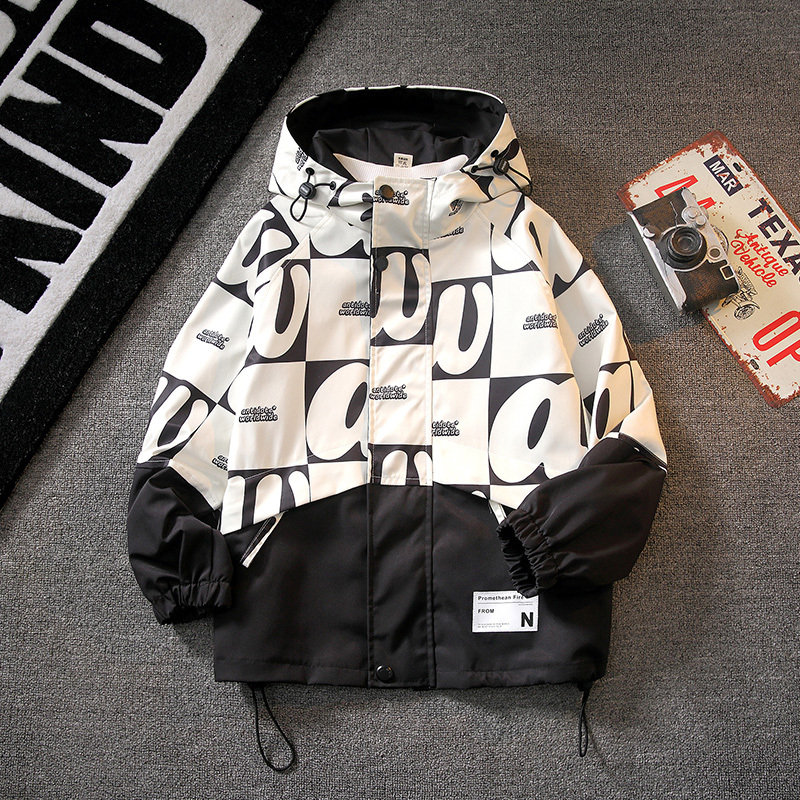 Boys' Spring Jacket, Spring and Autumn Style, 2026 New Model, Large Children's Spring Jacket for Boys, Fleece-Lined Parka, Trendy Top