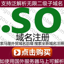 so domain name registration Support pan-analysis Unlimited second-level domain name Search website URL purchase application