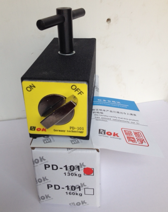 Magnetic base PD-101S with handle, powerful magnet, switch-type fixed permanent magnetic base, strong magnetic base