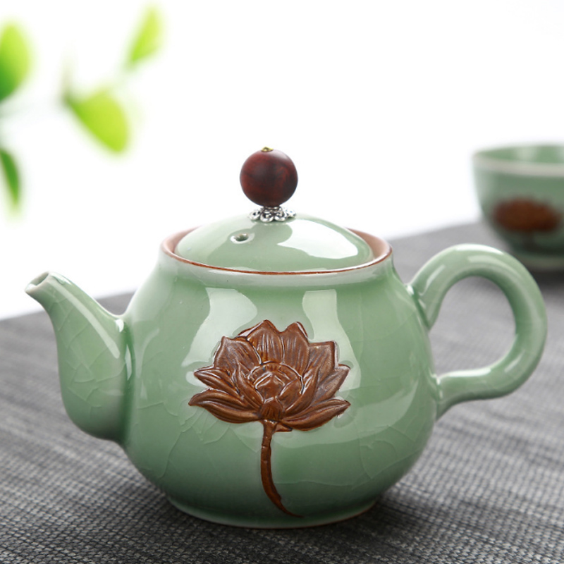 Elder brother up with tea set your up crack glaze on kung fu tea set home tea device of a complete set of the teapot