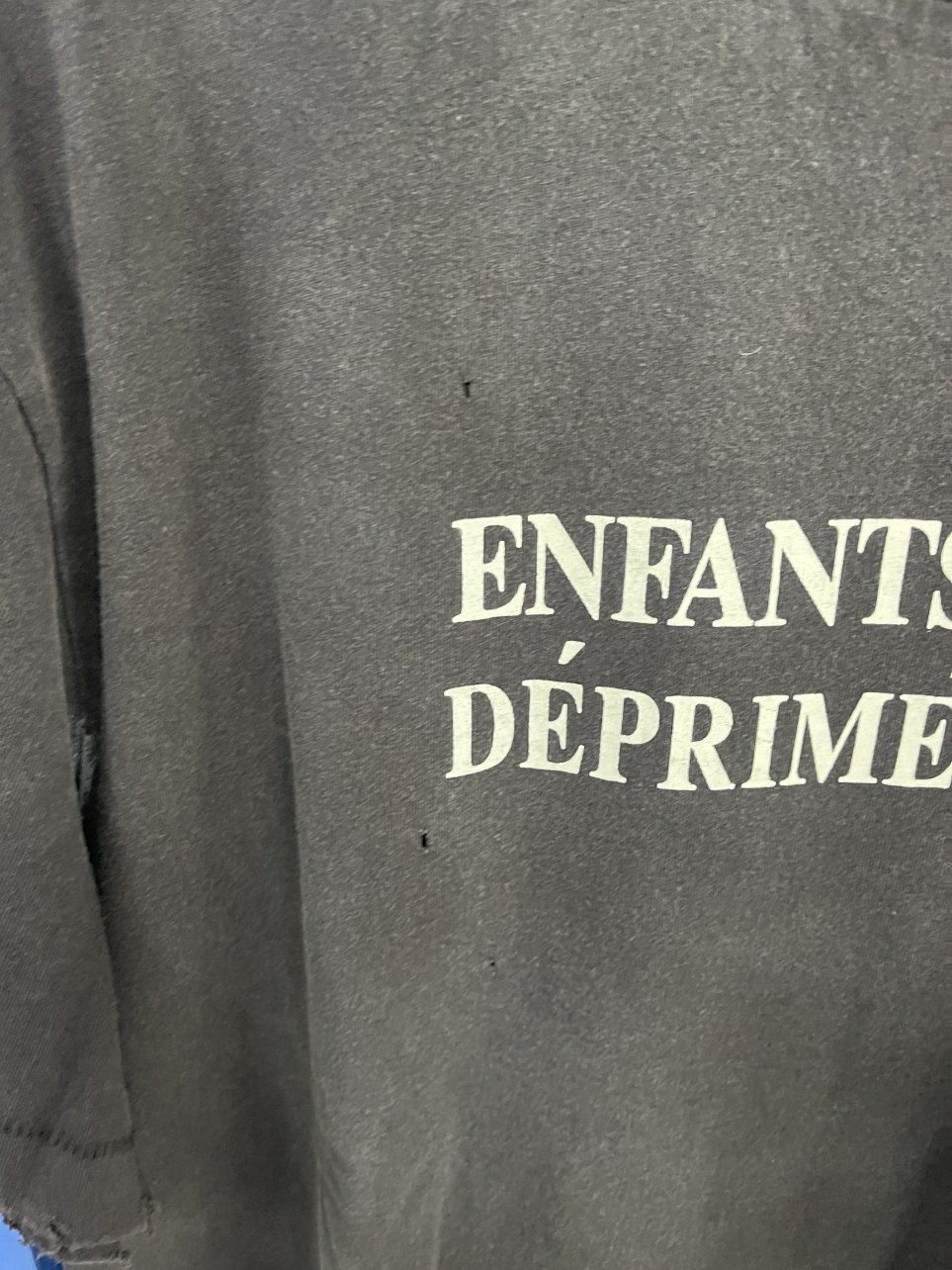 ERD classic logo damaged wash t-shirt фонд письмо разрушать мойка короткий рукав Футболка, 无品牌/无注册商标 