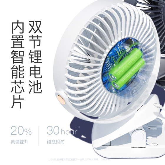 Kitchen electric fan clip wall-mounted, no installation, no punching, wall-mounted small fan, toilet, toilet, bathroom, student dormitory bed, special electric fan, hanging, charging, portable, small and silent