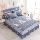 Bông bông giường váy duy nhất mảnh áo và giường bông bông dày hỗ trợ gối trải giường cotton giường che bụi - Váy Petti