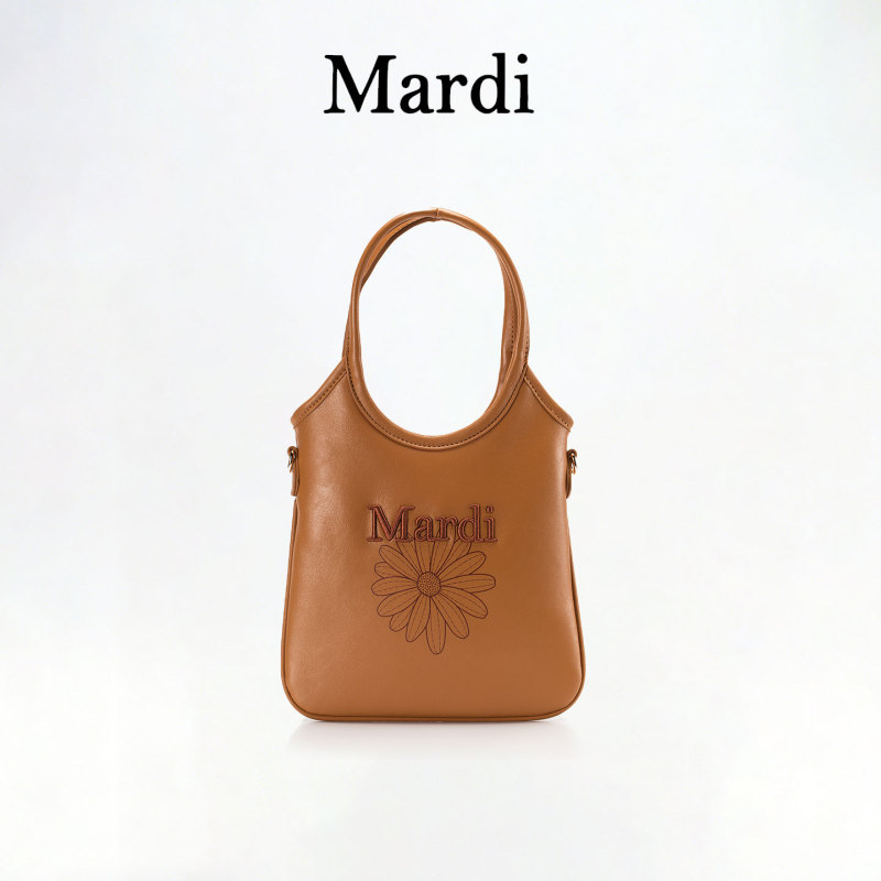 【Mardi Official】Daisy Embroidery Simple Retro Commuter Versatile Tote Bag for Women Large Capacity