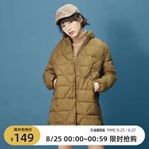  omont egg tarts retro all-match casual mid-length stand-up collar lingge down jacket womens jacket thickened spring