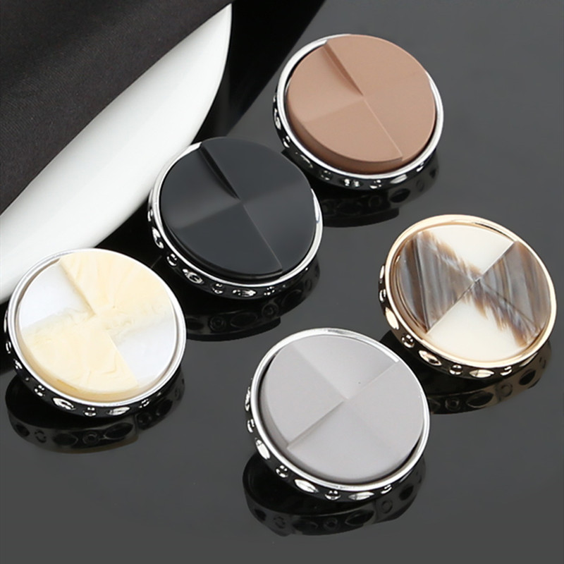 Metal round button men's coat, trousers, suit, high-end button coat, windbreaker, coat, hundred towers, decorative large buttons