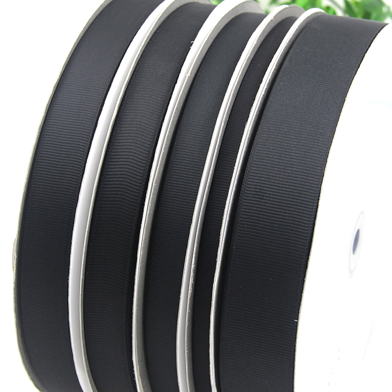 black double threaded ribbon ribbon gift diy headband hair accessories ribbon hand woven decorative jewelry tie