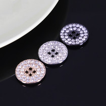 Diamond Button Top Sweater Jacket Rhinestone Button Wild Round High-end Suit Button Coat Button Accessories