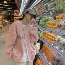 Sandro Mocoloni small fragrant wind short style jacket 2023 new 100 hitch age thickened lamb wool jacket