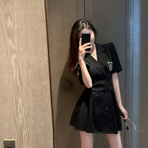  SANDRO MOSCOLONI temperament dress goddess fan 2021 summer light cooked Hepburn style can be salt can be sweet short skirt