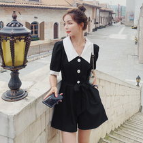  SANDRO MOSCOLONI jumpsuit 2021 new summer French xiaoxiang style high waist wide leg pants