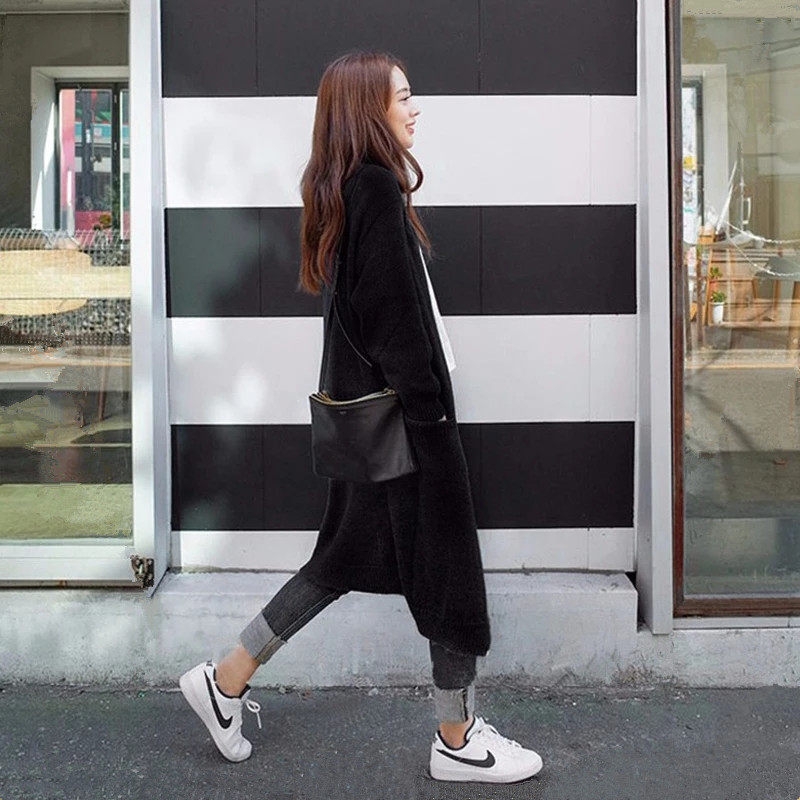 SANDRO MOSCOLONI Sweater Cover Woman Knitted 2022 New Korean Edition is loose and thin and long