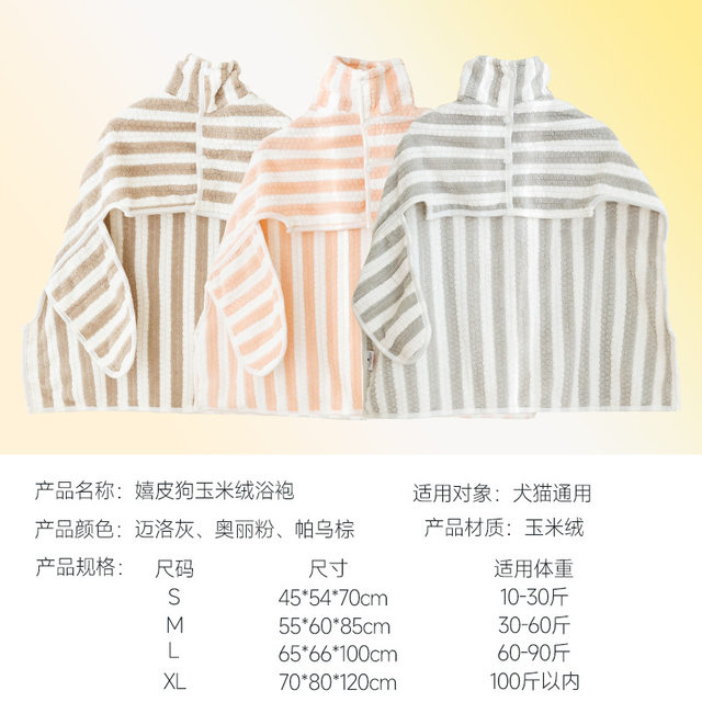 Pet Thick Absorbent Towel Dog Bath Towel Large, Medium and Small Dogs Soft Bathrobe Cat Quick-Drying Bath Towel