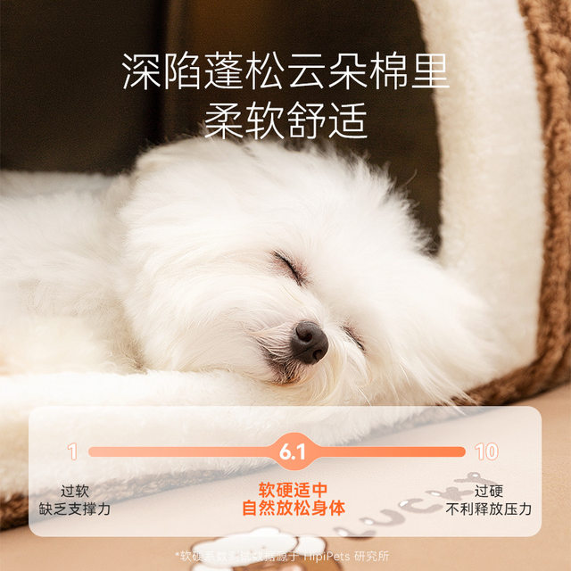 New Autumn and Winter Dog House, Enclosed Warm House-Style Dog House, Small and Medium-Sized Dog House, Removable and Washable Cat House, Pet House Mat