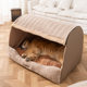 New Drawer-Style Dog Bed, Winter Warm Semi-Enclosed Cat Bed, Suitable for Medium and Large Dogs Like Golden Retrievers, Detachable Pet Bed