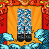 Japanese Ukiyo-e wave socks men's mid-calf trendy socks net red socks street hip-hop with dad shoes coconut shoes