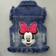 Quần áo trẻ em 2018 cho bé gái denim vest mới bé gái denim vest hoạt hình bé gái mặc 2-8 tuổi