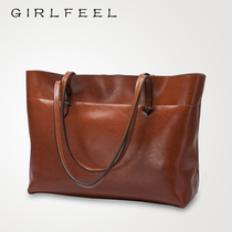 Gefini 2021 new womens bag fashion shoulder bag female cowhide tote bag ladies handbag casual big bag