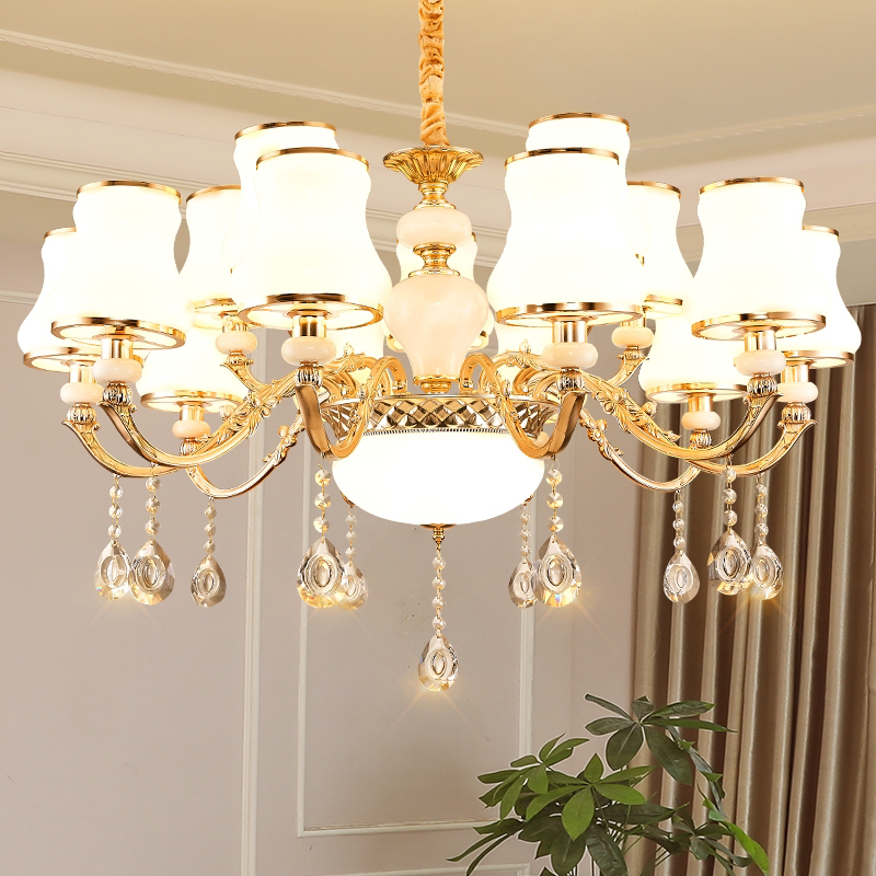 European-Style Chandelier for Living Room 2025 New Model Villa Lobby Main Light Luxury and Elegant Dining Room Bedroom Crystal Lighting Package