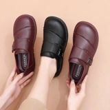 Комфортная обувь для матери, нескользящие туфли для кожаной обуви, осенняя, для среднего возраста, мягкая подошва