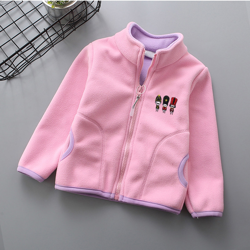Children's fleece jacket 2021 new girl's foreign air spring and autumn fleece baby top boy winter wear