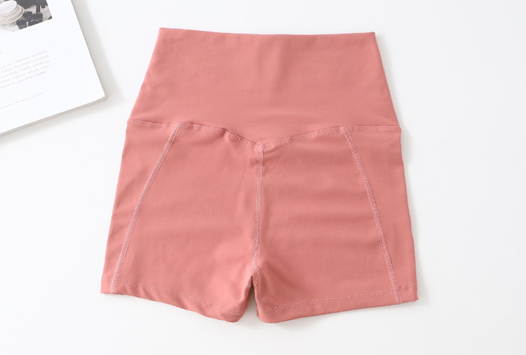 Quần thể dục eo cao tập thể dục nhanh khô chạy bộ yoga đỏ bó sát quần short thể thao thun hông mông quần nữ nóng bỏng - Quần thể thao quần gym nữ