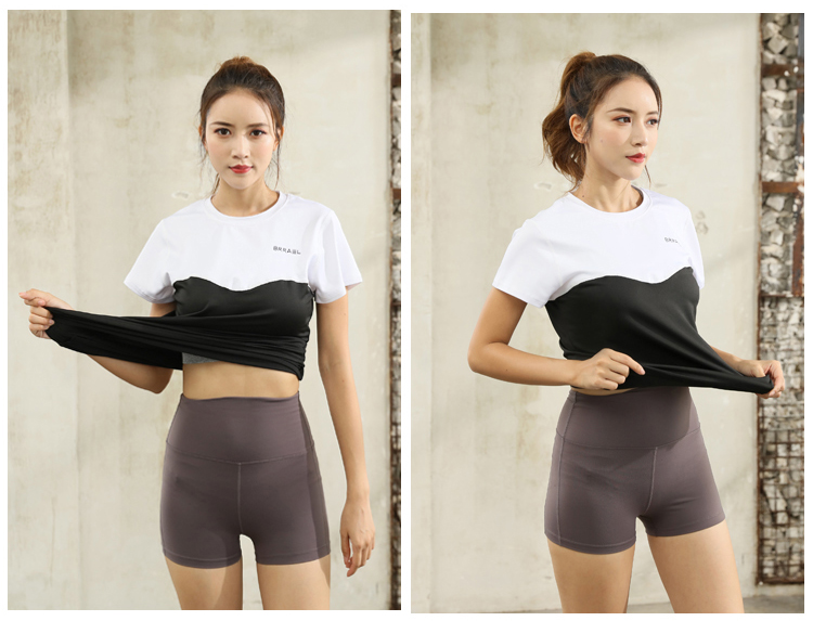 Quần thể dục eo cao tập thể dục nhanh khô chạy bộ yoga đỏ bó sát quần short thể thao thun hông mông quần nữ nóng bỏng - Quần thể thao quần gym nữ