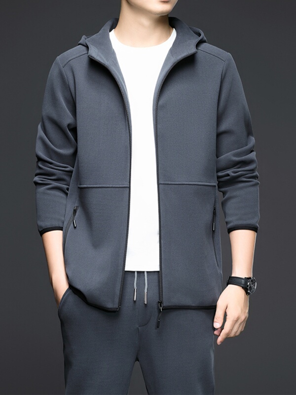 Fengfan Paul Casual Sportswear Suit Men's Sweatshirt and Sweatpants Middle-Aged and Elderly Hooded Spring and Autumn Jacket Long Pants Brand