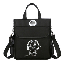 Luminous childrens tutorial bag Primary School Hand bag Art bag carrying book bag shoulder bag men and women Cartoon make-up schoolbag