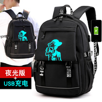 Backpack mens backpack casual large capacity travel bag fashion trend Korean version of high school students junior high school students schoolbag men