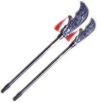 Big and small plastic sword Three Kingdoms childrens toys martial arts performance props Guan Yu Guan Gong knife Qinglong Yanyue knife