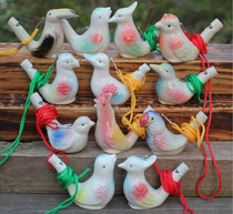 Mud whistle ceramic Music water bird whistle water whistle children toy Peacock duck Rooster sparrow bird shape