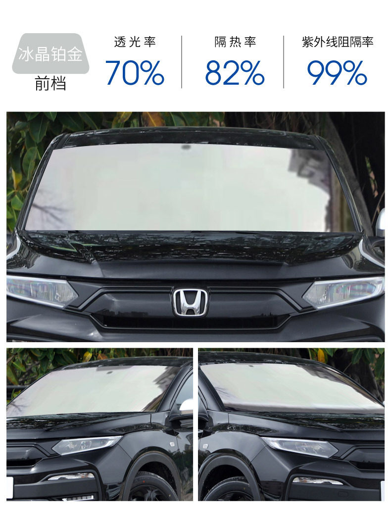 Car Glass Film, Explosion-Proof, Heat-Insulating, Sun Protection, Black Privacy Film for Vans, Sedans, and Trucks, Self-Adhesive