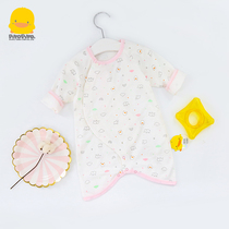 Yellow Duckling Baby One-piece Clothing Newborn Pure Cotton Butterfly Clothes Spring Summer Thin 0-3-6-month Baby Clothes