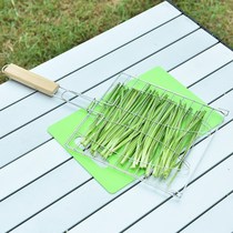 Grilled fish clip grilled fish net barbecue mesh with handle barbecue mesh clip stainless steel barbecue fish clip tool furniture
