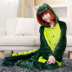 Flannel đàn ông và phụ nữ cặp đôi dễ thương trưởng thành anime khủng long động vật hoạt hình bộ đồ ngủ liền kề mùa thu và mùa đông lông cừu dày đồ ngủ họa tiết phim hoạt hình Nam giới