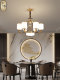 New Chinese-Style Chandelier, All-Copper Living Room Lamp, Dining Room and Bedroom Main Light, Chinese-Style High-End and Grand Villa Model Room Lighting Fixtures