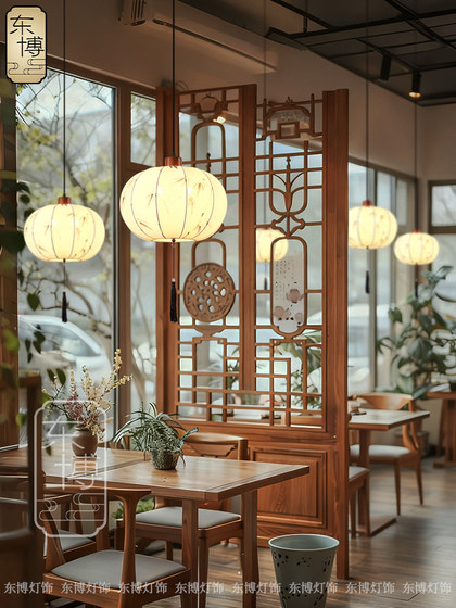 Dongbo Song-Style Aesthetic Pendant Light, New Chinese-Style Zen-Inspired Lighting for Tea Room, Study, Bedroom, Dining Bar, and Vintage-Style Lighting Fixtures